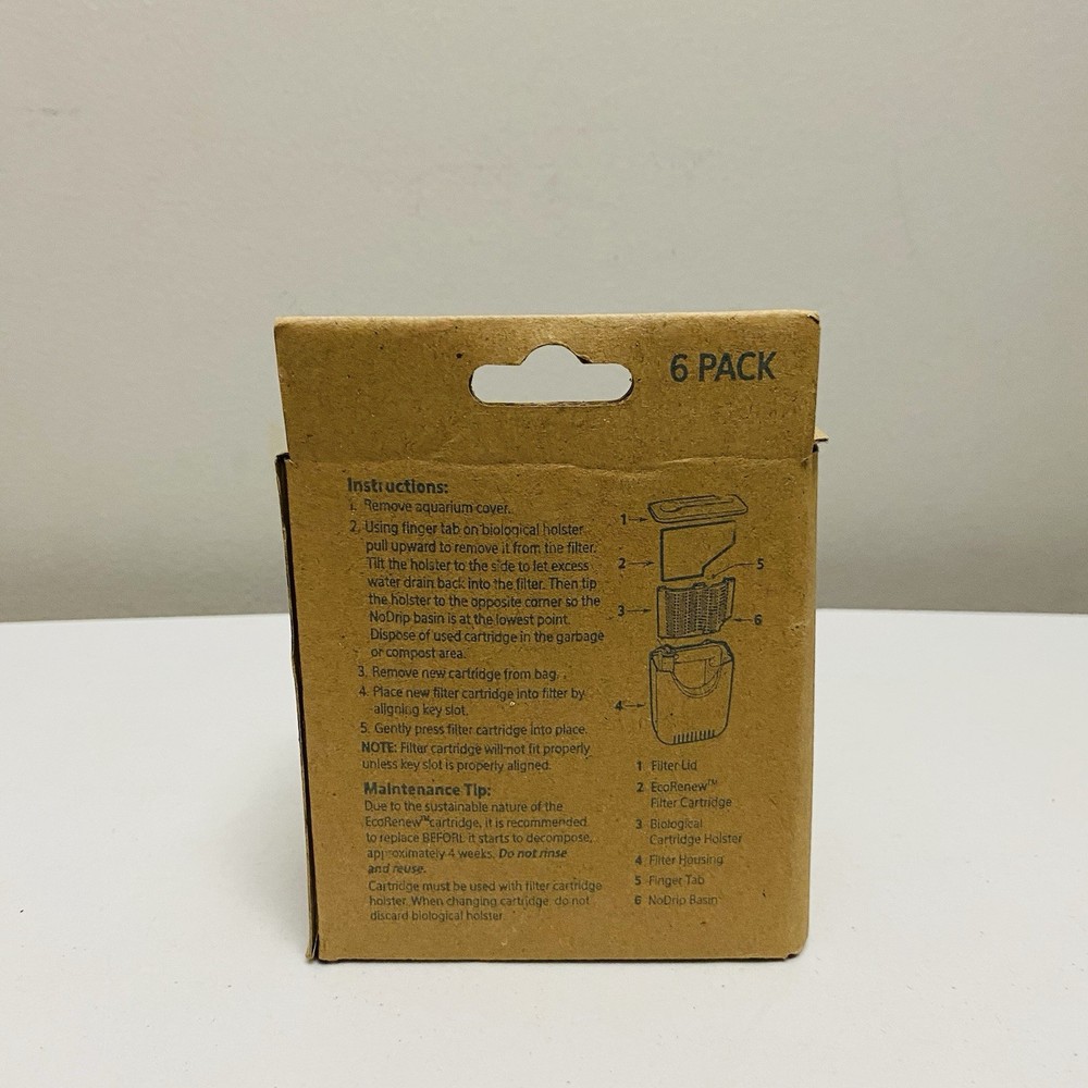 Aqueon EcoRenew Replacement Filter Cartridges Medium - 6 Pack