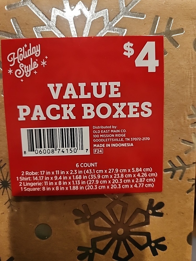 Holiday Style 6 Count Value Pack Boxes Different Variations Of Designs