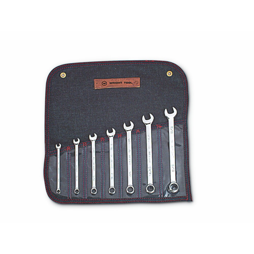 Wright Tool 905 Full Polish 12 Pt Combination Wrench Set 1/4" - 5/8" - 7 Pcs
