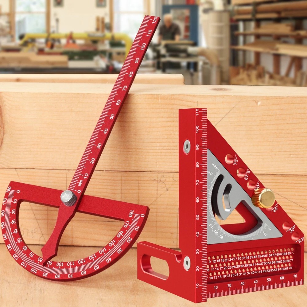 Angle Protractor Square Finder 180 Degrees Carpentry Precision Measuring Tools
