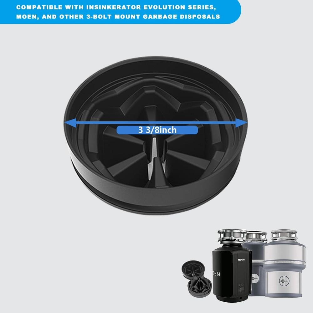 2 Pack Garbage Disposal Splash Guard 3 3/8 Inch Sink Baffle InSinkErator