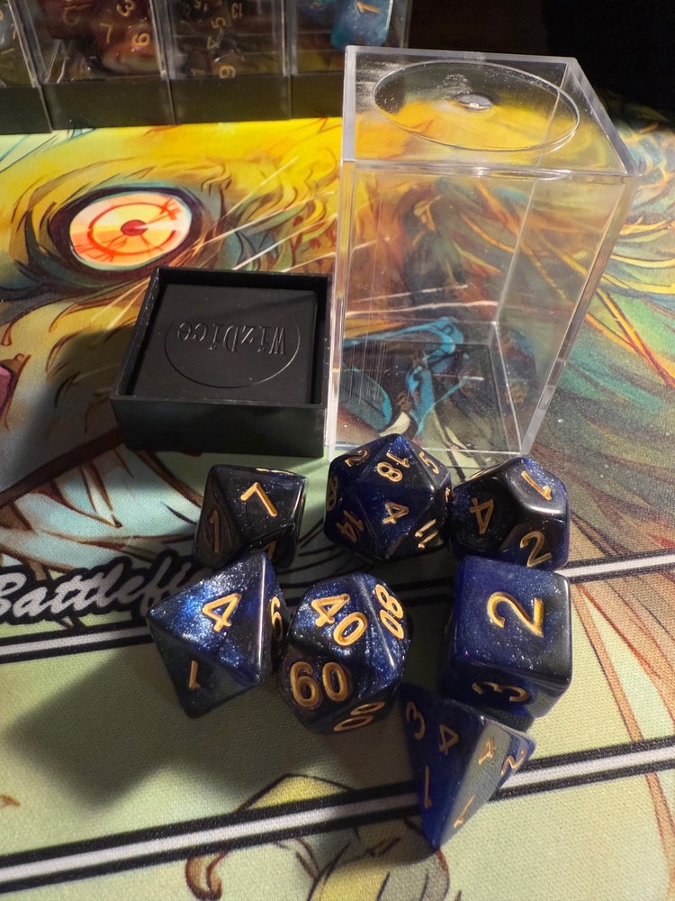 7 Piece Polyhedral Dice Set For Tabletop Gaming. (NEW), Includes Case!!! (D13)