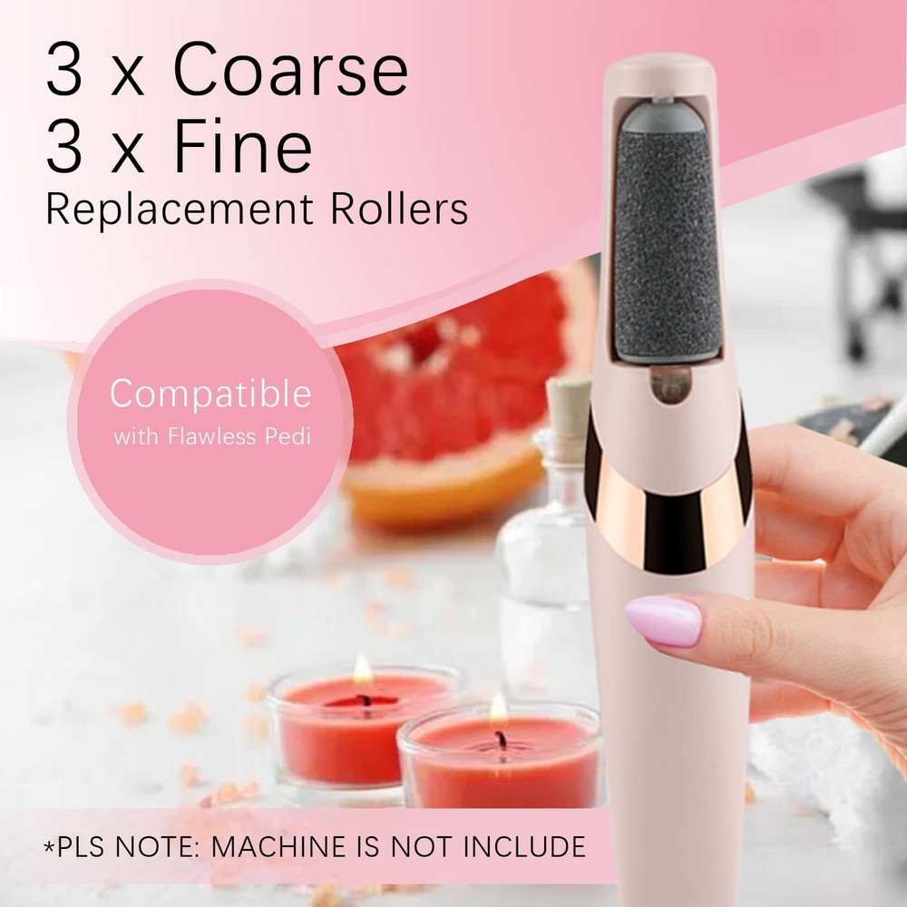 6 Pack Replacement Rollers Compatible with 1 Count (Pack of 6), Gray,black