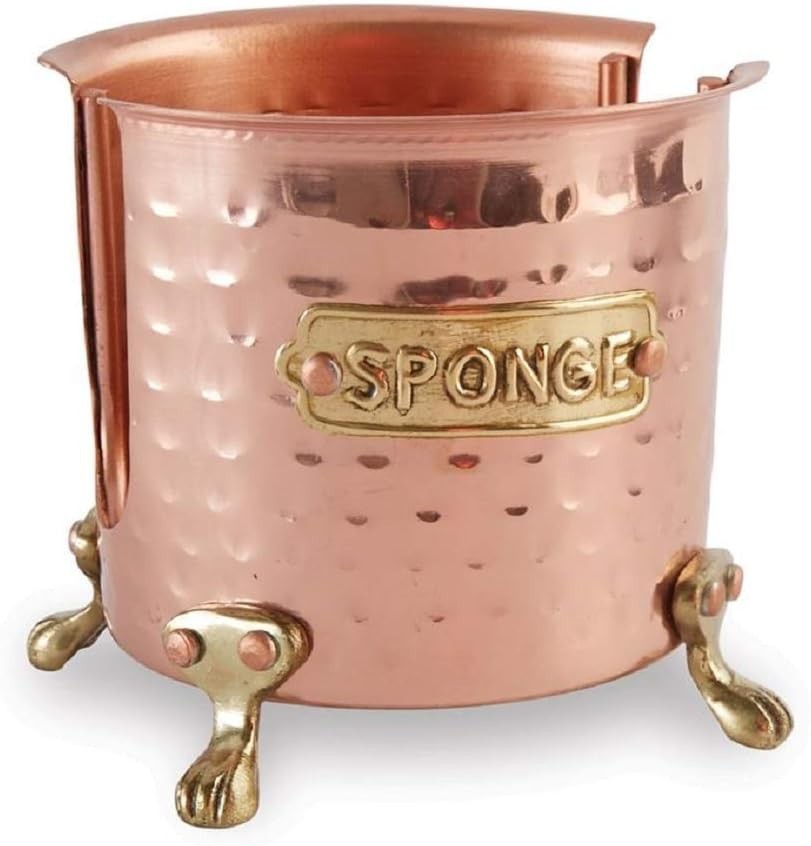 Kitchen Sponge Holder Caddy, Copper