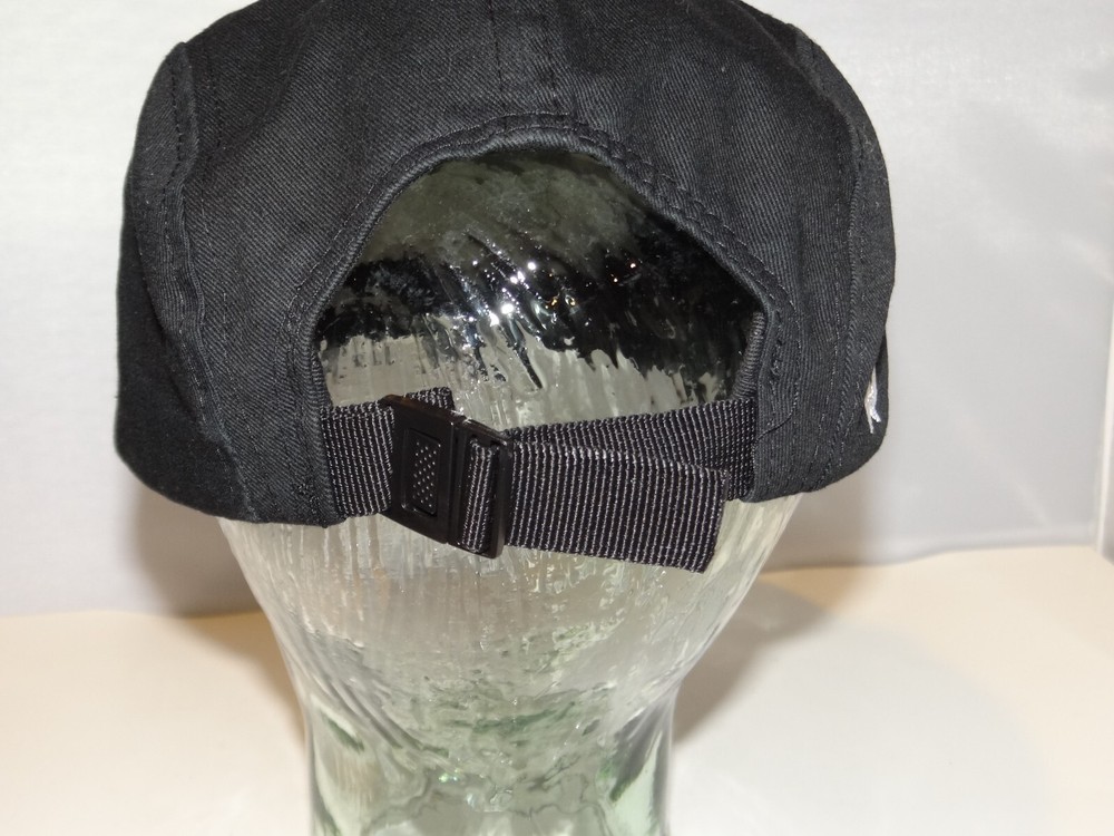 Walrus Audio Strap back Baseball Cap Hat Howling Wolf Patch Five Panel Black