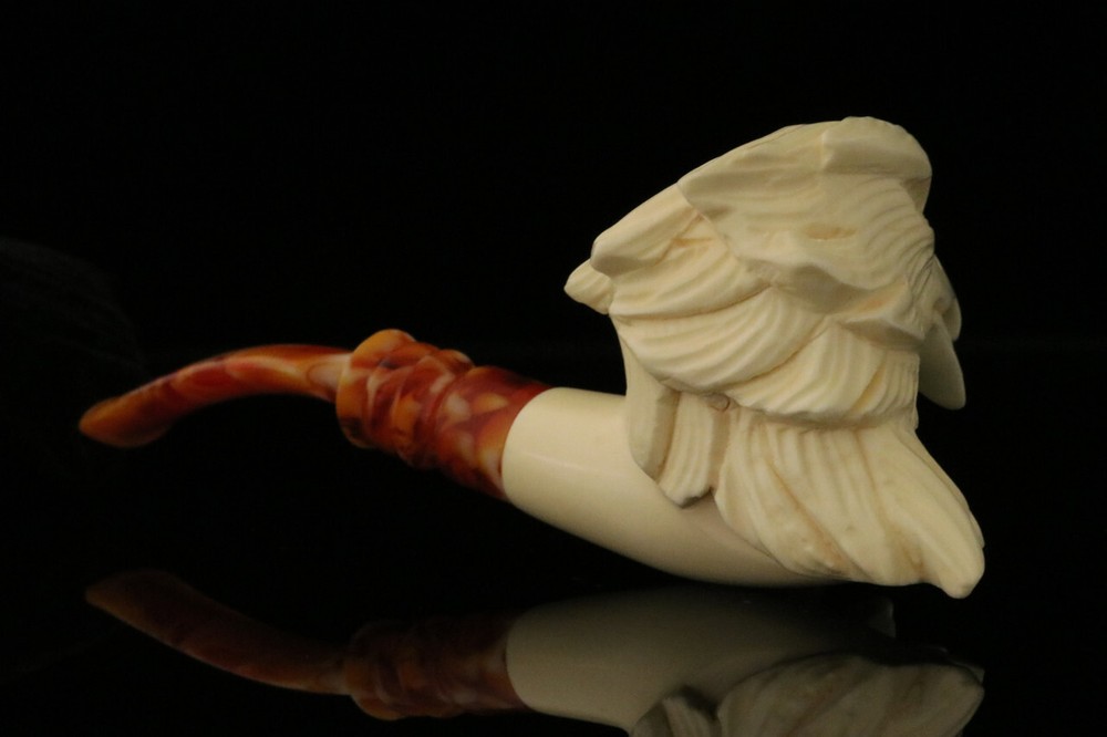 srv - Eagle Block Meerschaum Pipe with fitted case M3363