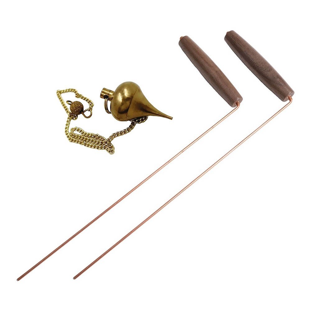 Multi purpose Dowsing Tool Set Natural Wood and Pure Copper Construction