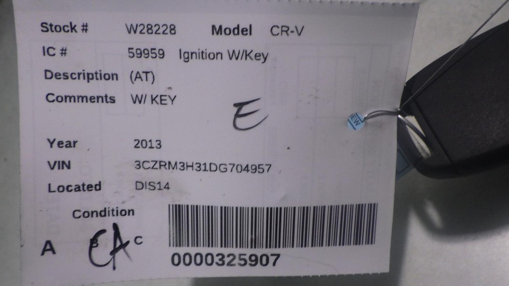 13 HONDA CR-V Ignition W/Key