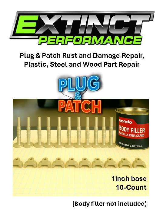 Plug & Patch Rust and Damage Repair, 1-Inch Base, 10 Count