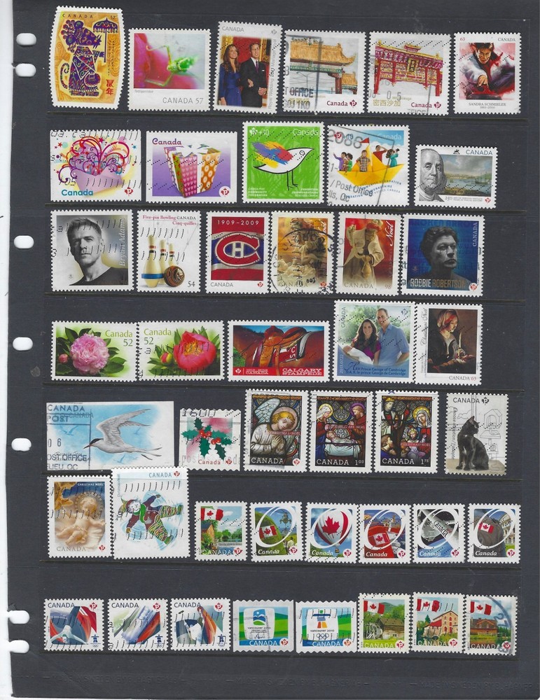 Canada 2008-2015 Used Collection 83 Different  Stamps