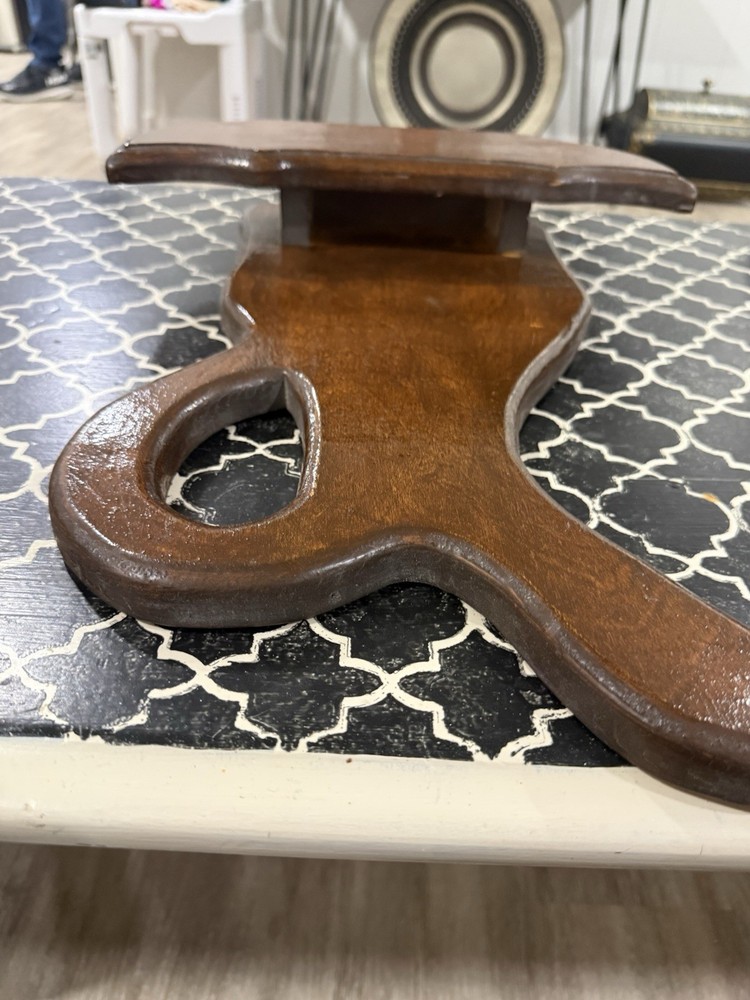 Vintage Solid Wood Cookbook Book Stand Reading Display Holder Rustic