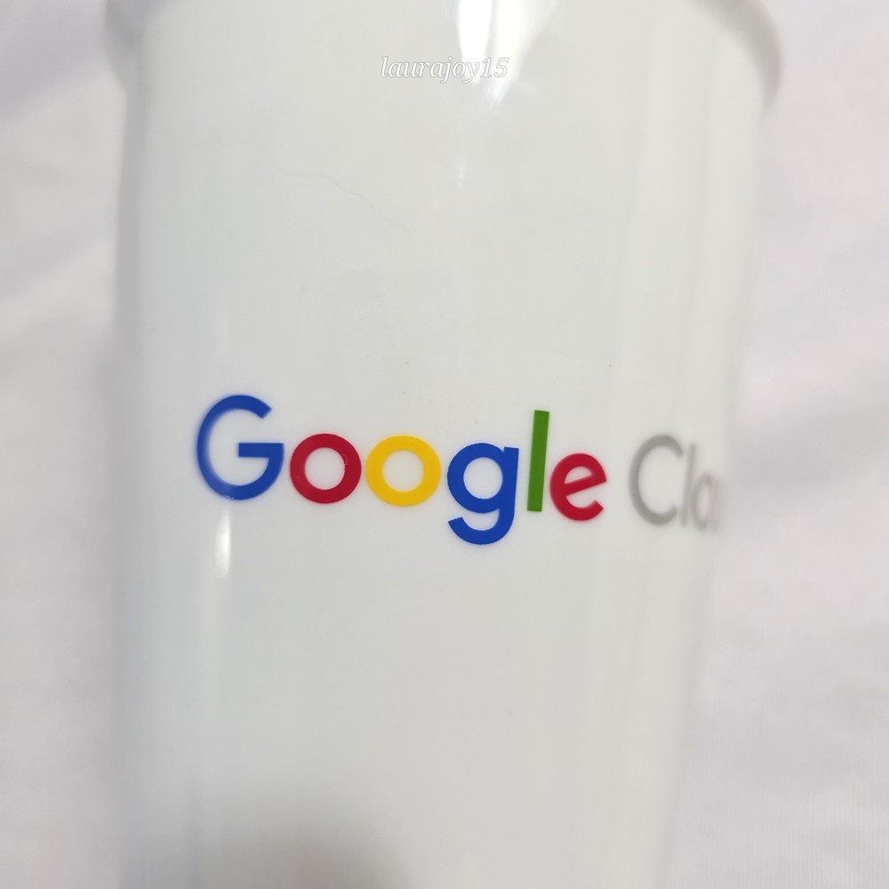Google Cloud Ceramic Mug Tall Latte No Handle Computer Tech 5.5 Inch