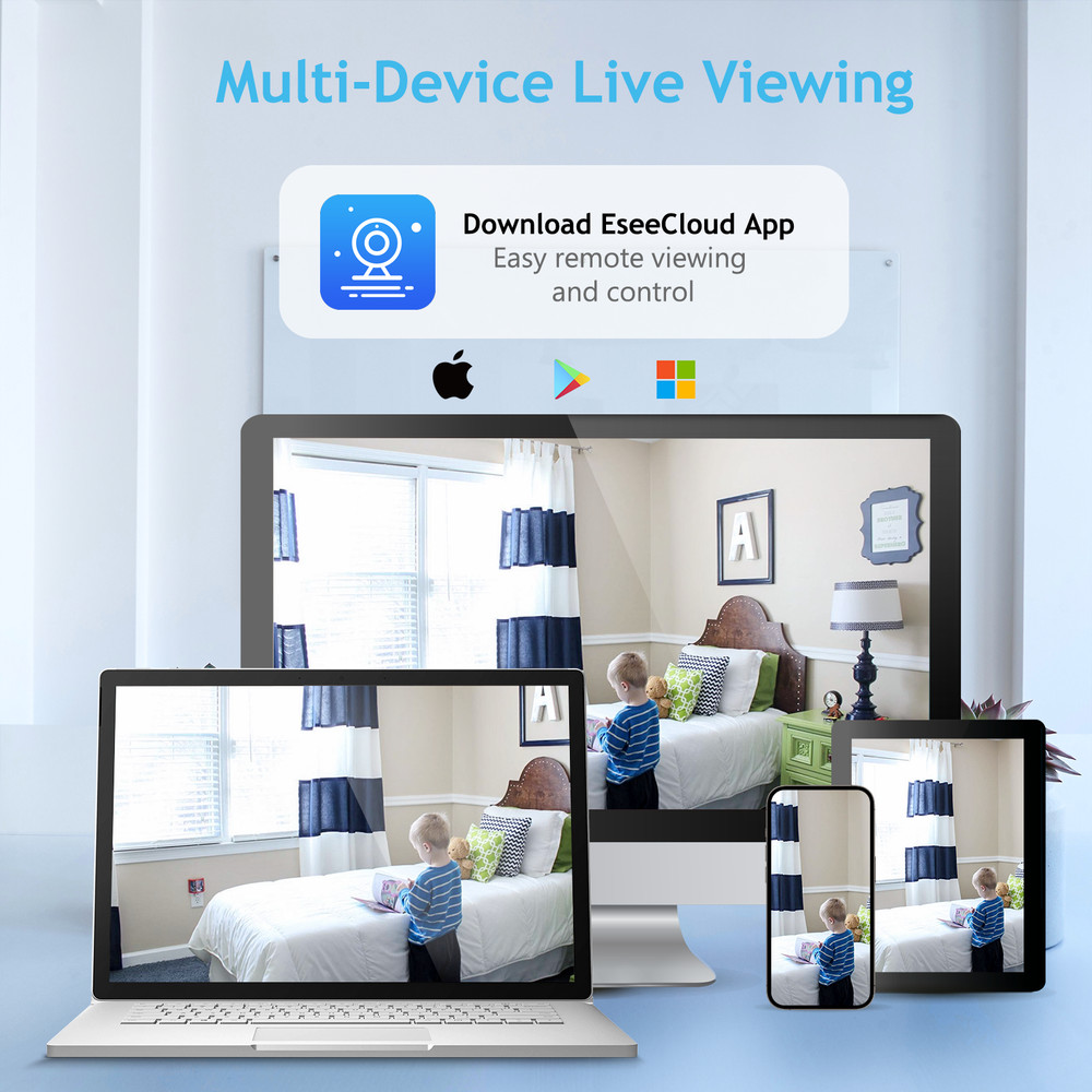 JENNOV Security Wifi Camera 5MP IP Camera System Wireless Two Way Audio 10CH NVR