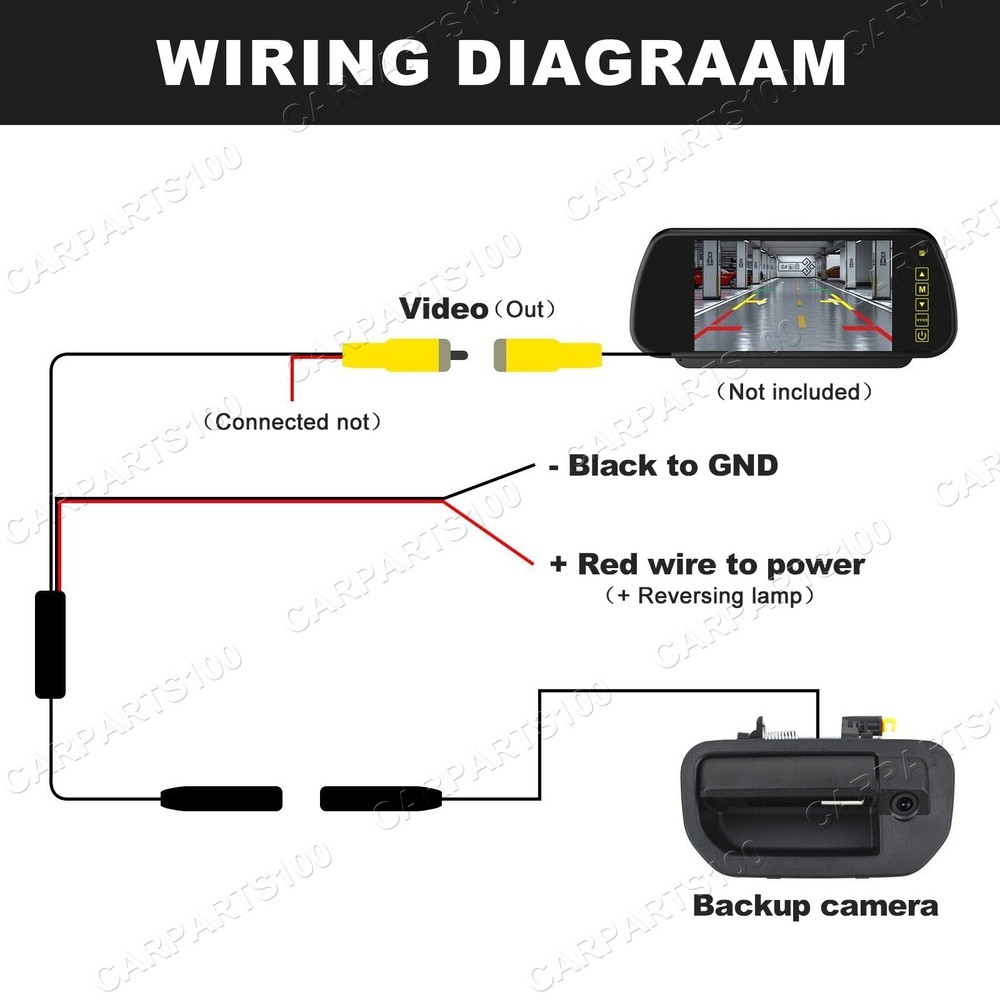 Tailgate Handle With Rear View Backup Camera Set For 2006-2014 Honda Ridgeline