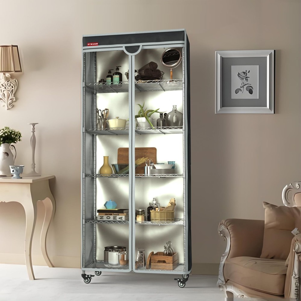 Rack & Shelf Cover for Storage Shelving, Waterproof & Dustproof Protector wit...