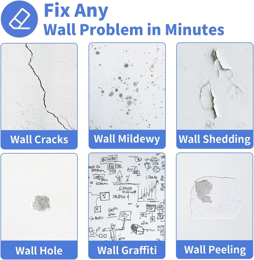 Drywall Patch Repair Kit, 18 Oz Spackle Wall Repair Paste with Scraper, Easy Wal