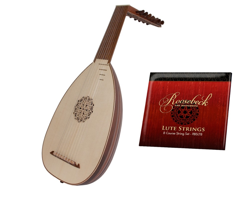 Roosebeck Solid Canadian Cedar 8-Course Lute w/ Bag + Extra String Set