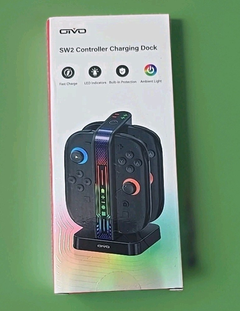 Switch 2 Joycon Controller Charging Dock for 2025 Nintendo Switch 2 by Oivo