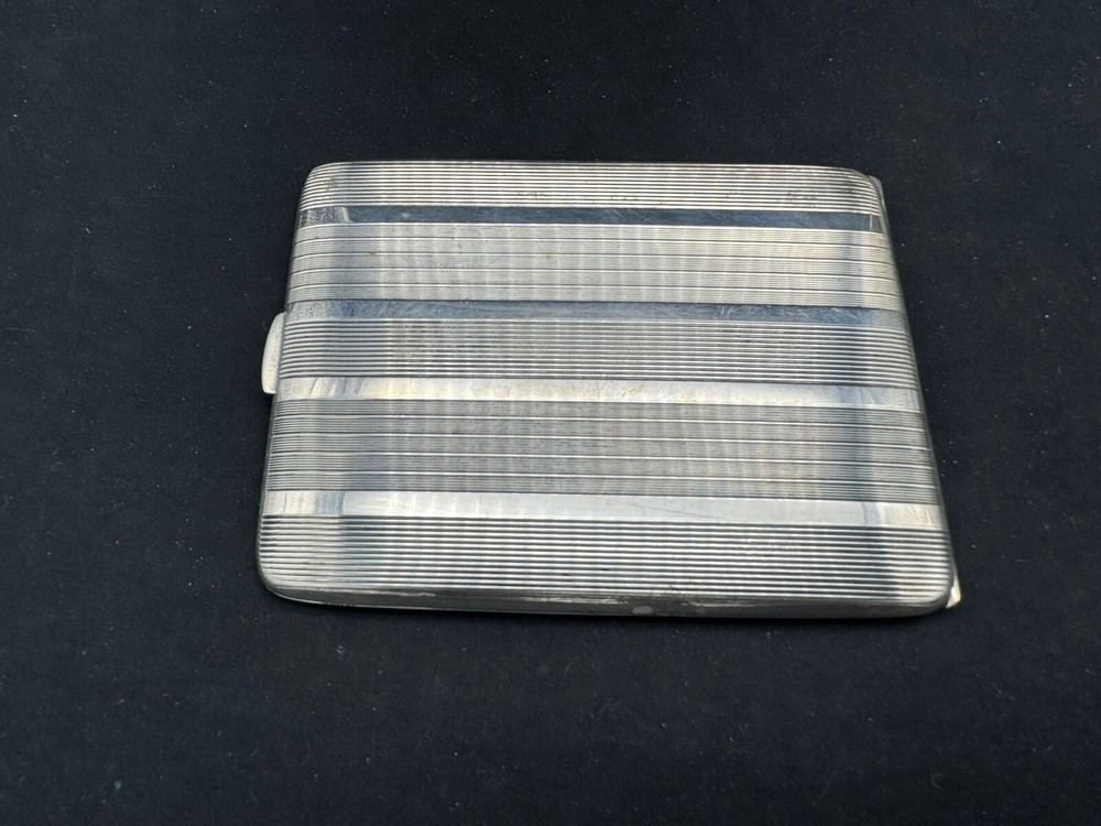Antique Napier Sterling Silver Cigarette Case, 102 grams