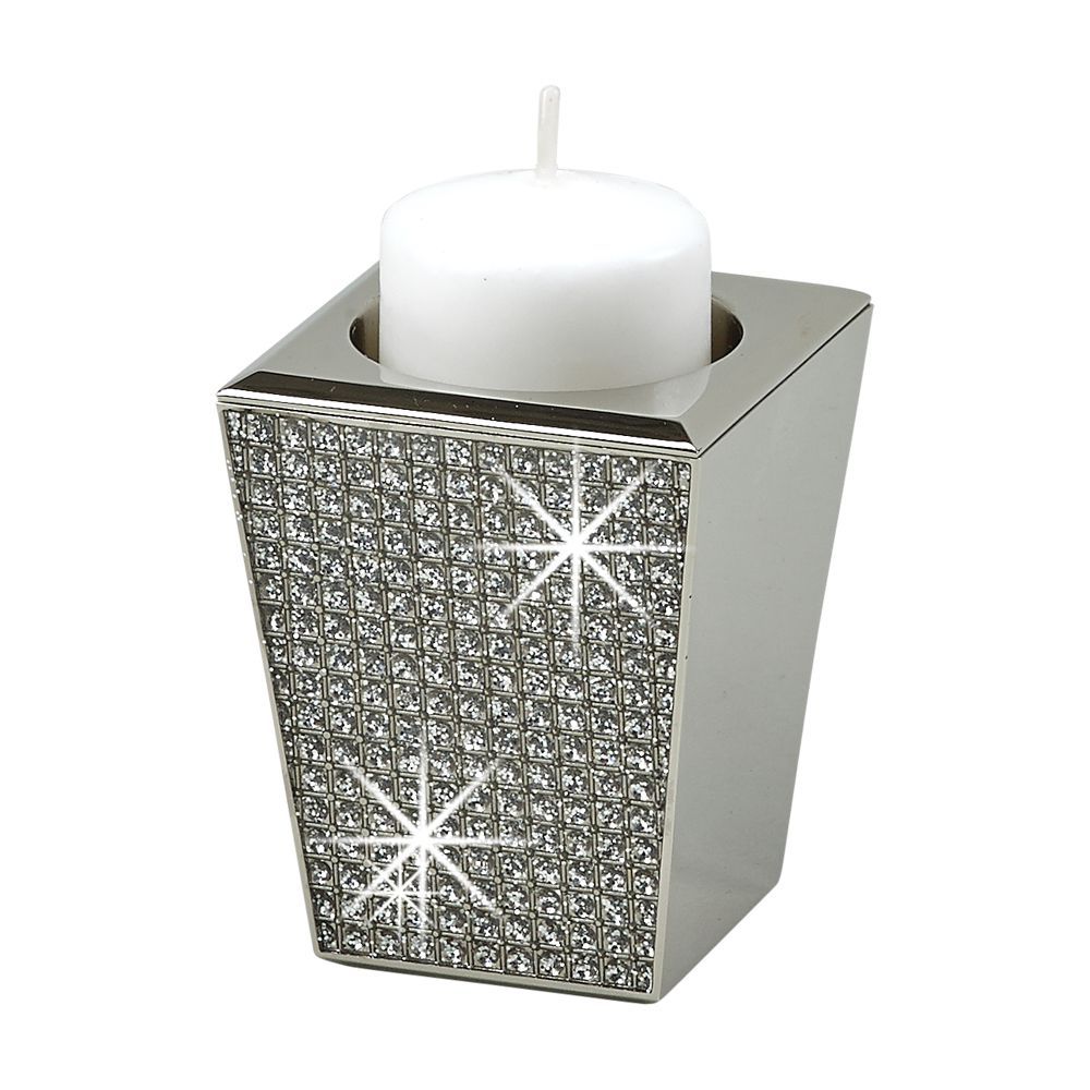 GLITTER GALORE 2-WAY CANDLESTICK. 2.5" TALL.