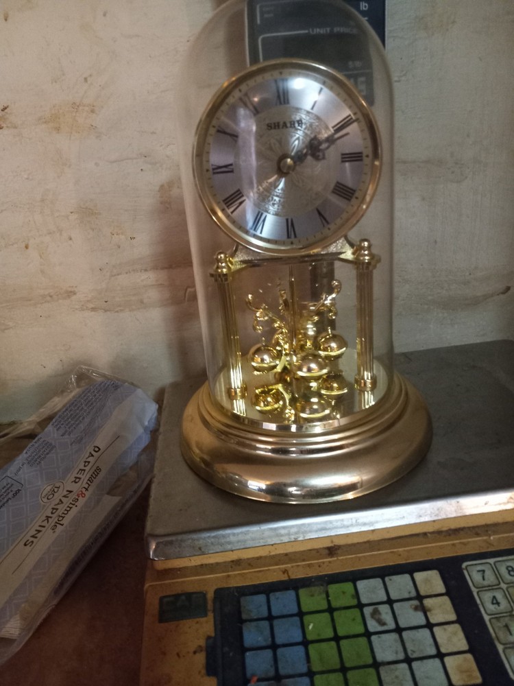 Sharp Classic Anniversary Clock Dome Gold Quartz 400 Day Clock