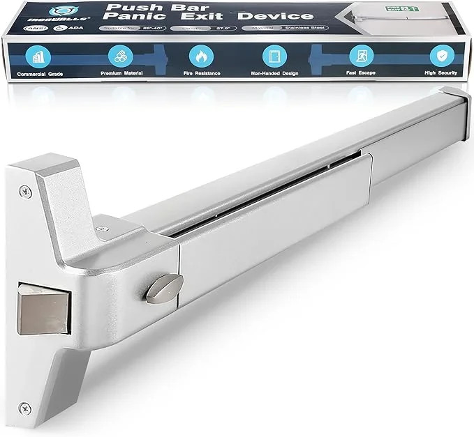 Panic Bars for Exit Doors, 27.5” Stainless Steel Emergency Door Push Bar Exit