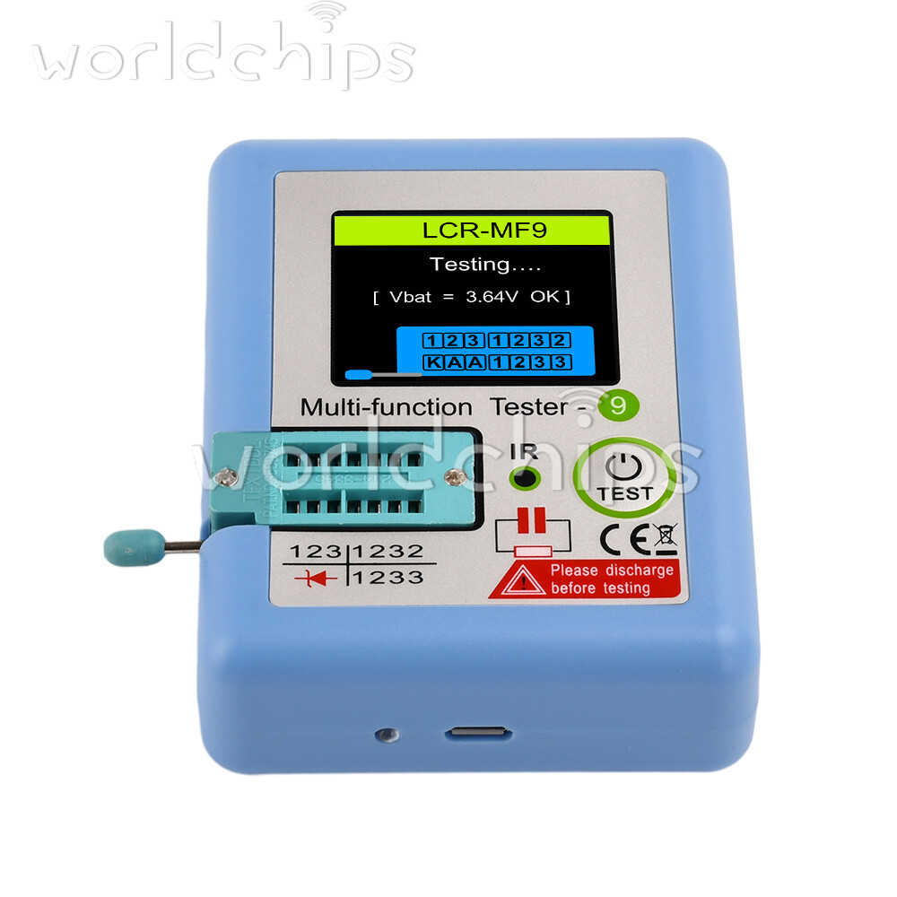 MF9 High Precision Transistor Tester Diode Triode NPN PNP MOSFET Rechargeable