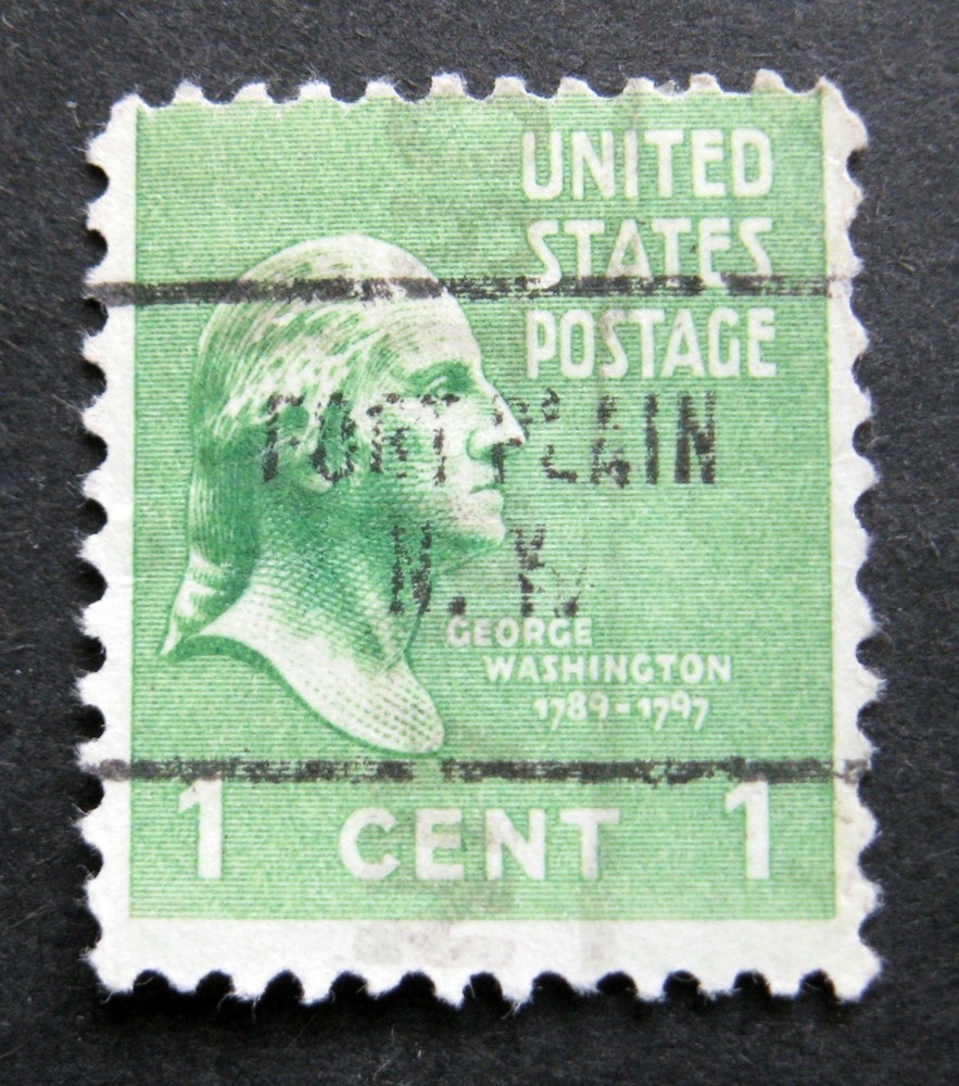 Sc # 804 ~ 1 cent Washington Issue, Precancel, FORT PLAIN N.Y.