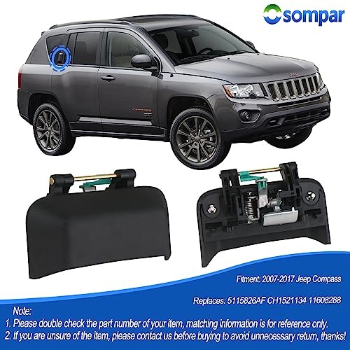 Exterior Door Handle Rear Passenger Right Side Compatible with Passenger Side