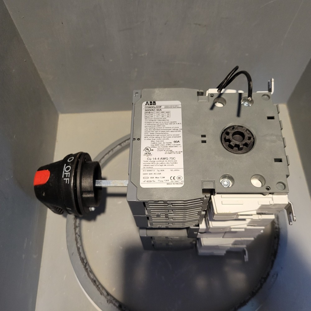 ABB Disconnect Switch, 600VAC, 60A, OS60GJ22F