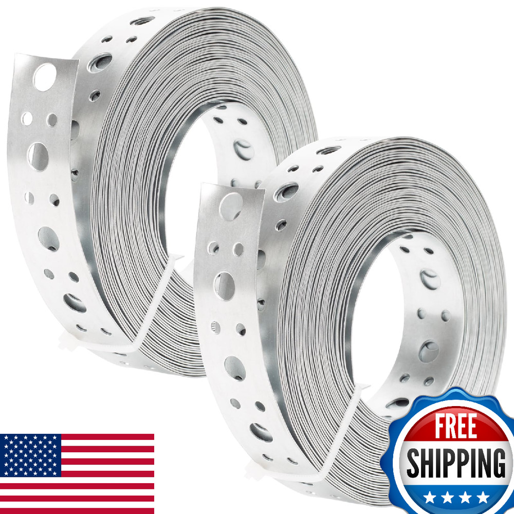2PK 1" x 33FT Galvanized Metal Pipe Strap 0.6mm for Pipe Support