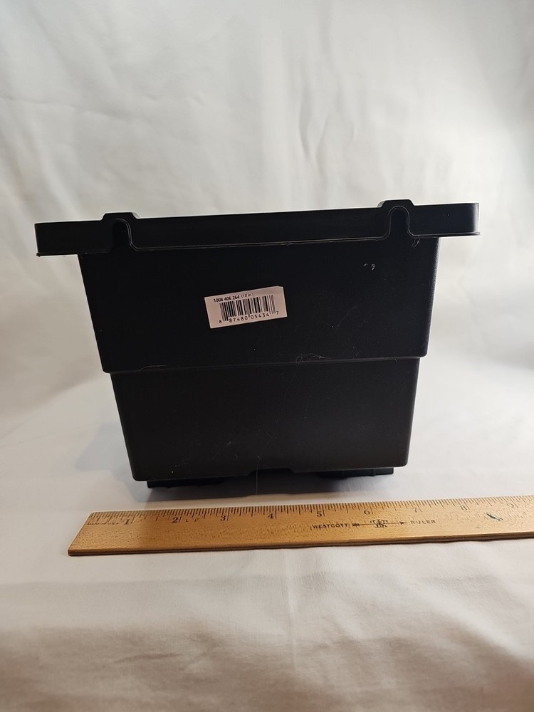 NEW! Husky 1008-406-264 8x12x6 Stackable Storage Bin Single Tray Black