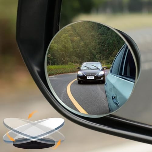 Blind Spot Mirrors 4 Pack HD Frameless Convex Mirrors for Wide Angle Side View