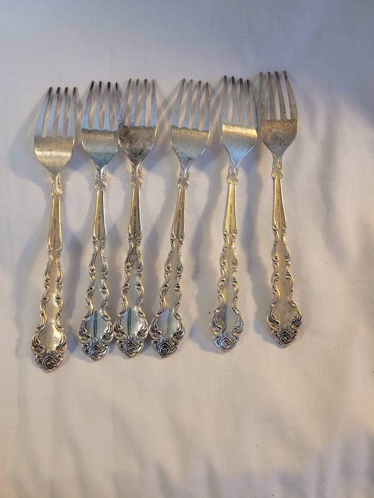 Oneida Community Beethoven silverplate flatware 1971 (6) dinner forks