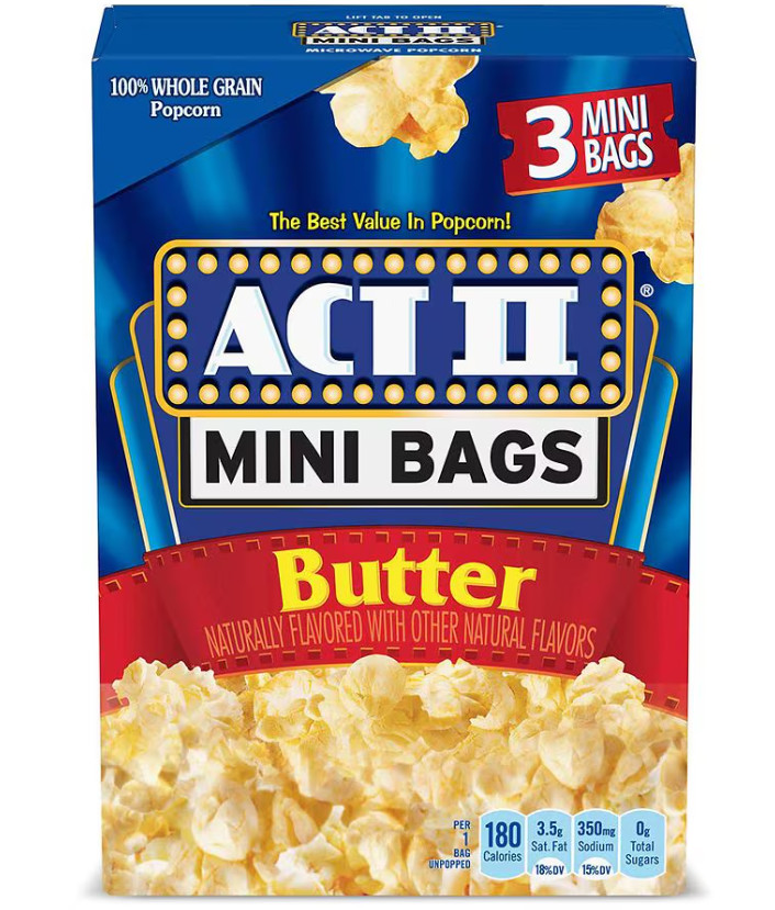 Act II Popcorn Mini Bags Butter 1.58 oz 3 pack