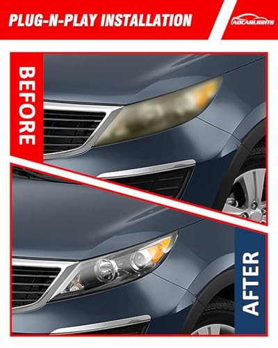 Headlight Assembly Compatible with Kia Sportage 2011 2012 for 2011 2012