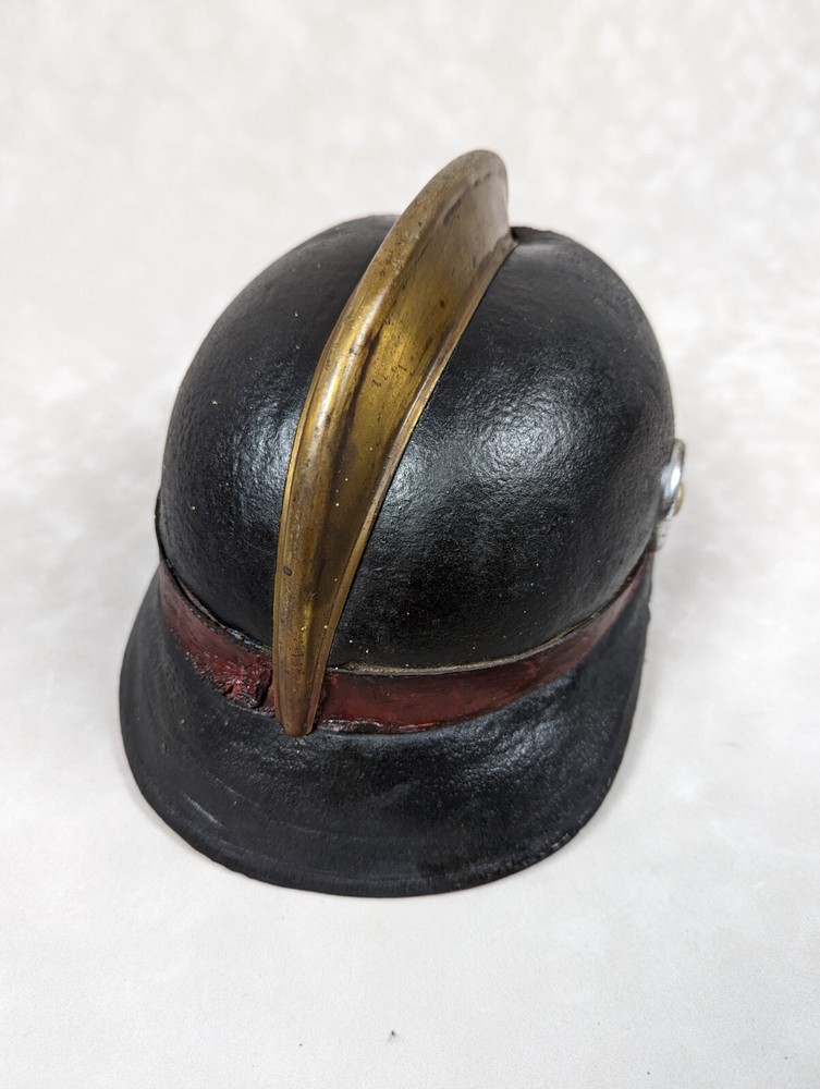 Vintage leather fire helmet