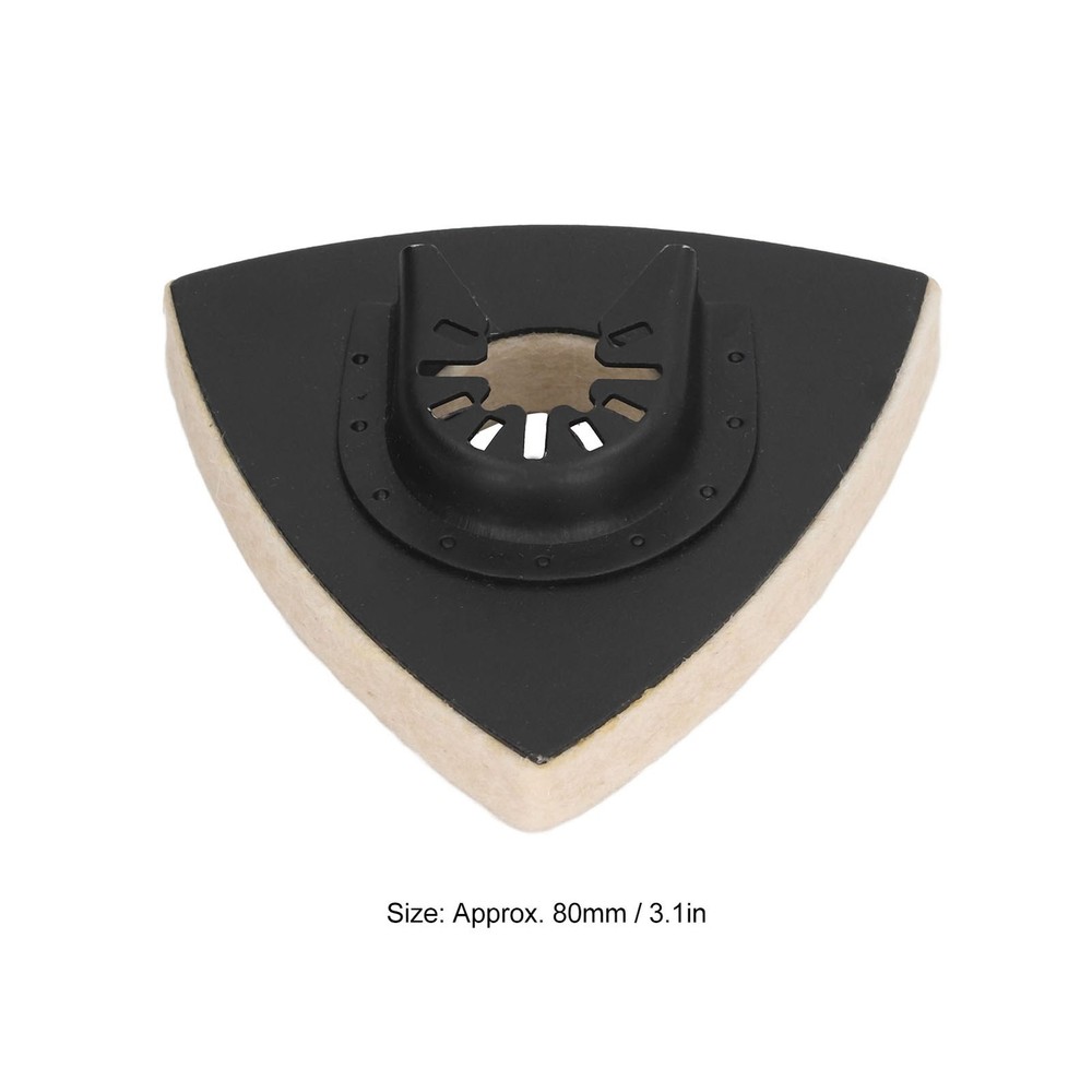 5PCS Wool Polishing Pad With Base Triangular Felt Buffing Pad For Oscillating