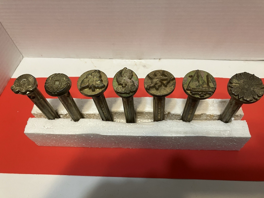 Vintage 7 Leather Tool Stamps Basic Tool USA