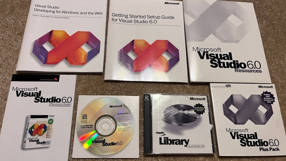 Microsoft Visual Studio 6.0 Resources, Plus Pack + msdn Library + Service Pack 3