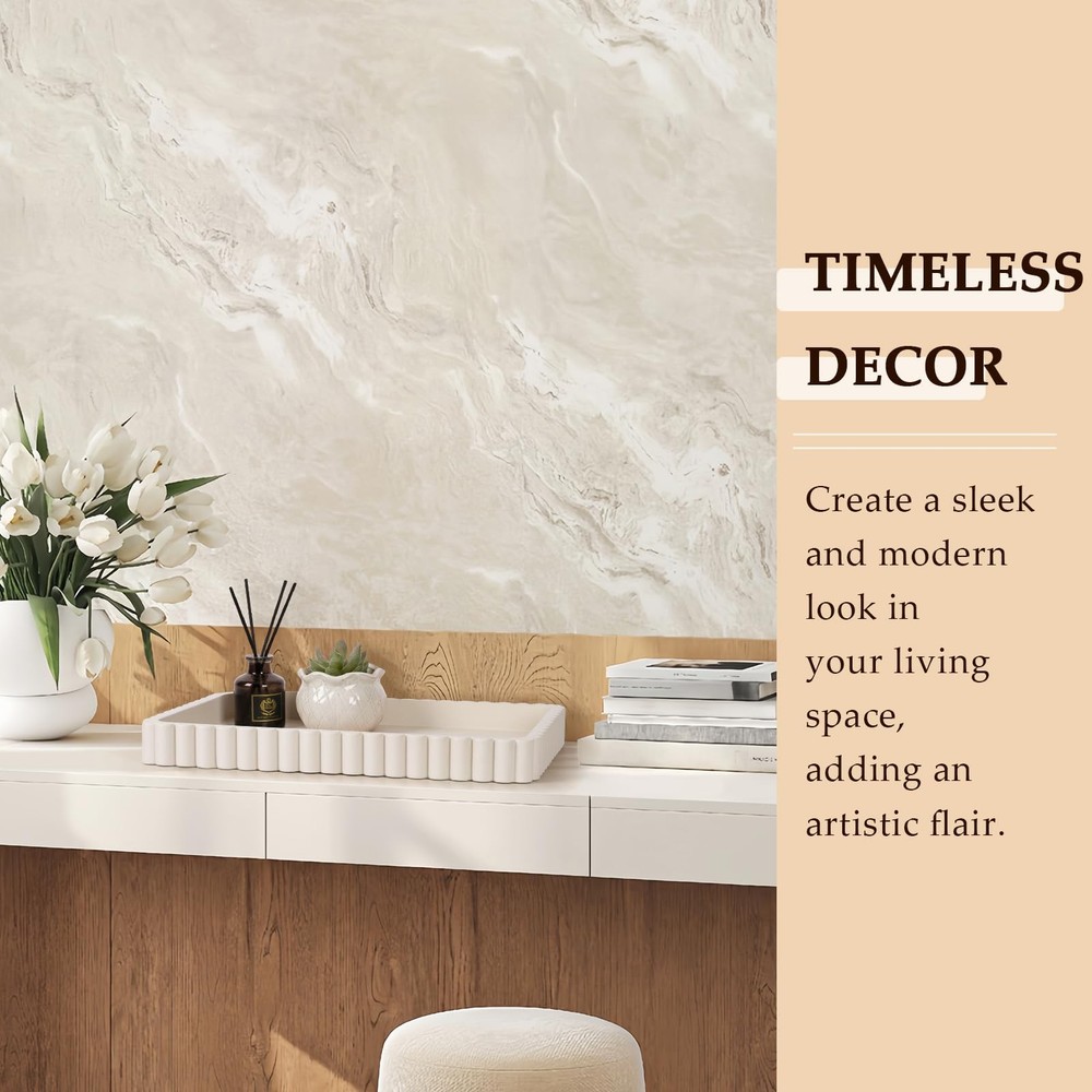 Concrete Decorative Tray Coffee Table Decor 14 Inch Rectangular Ottoman Gray