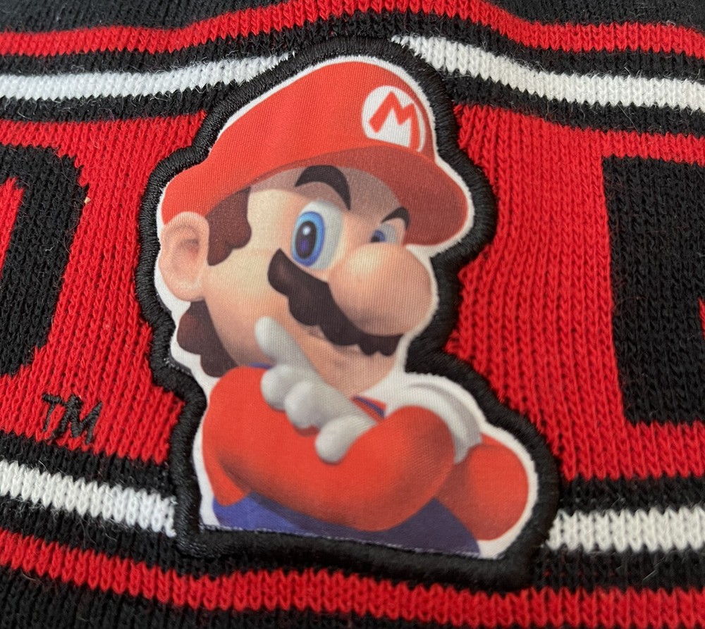Super Mario Black Youth Beanie/Stocking Cap