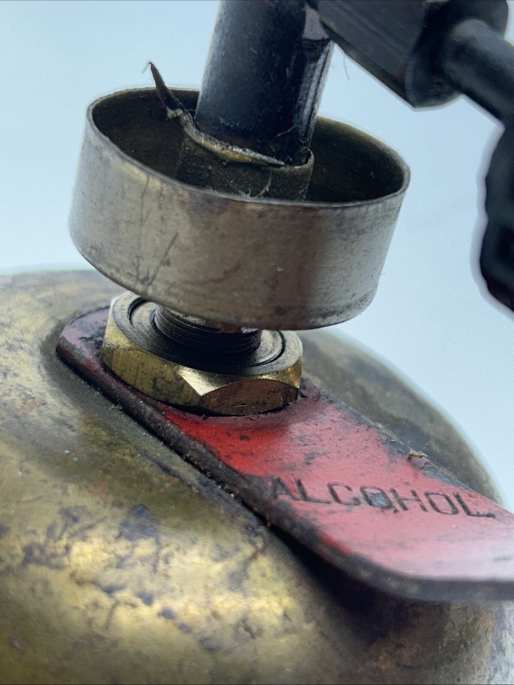 Vintage DUNLAP Brass Denatured Alcohol Torch, Empty
