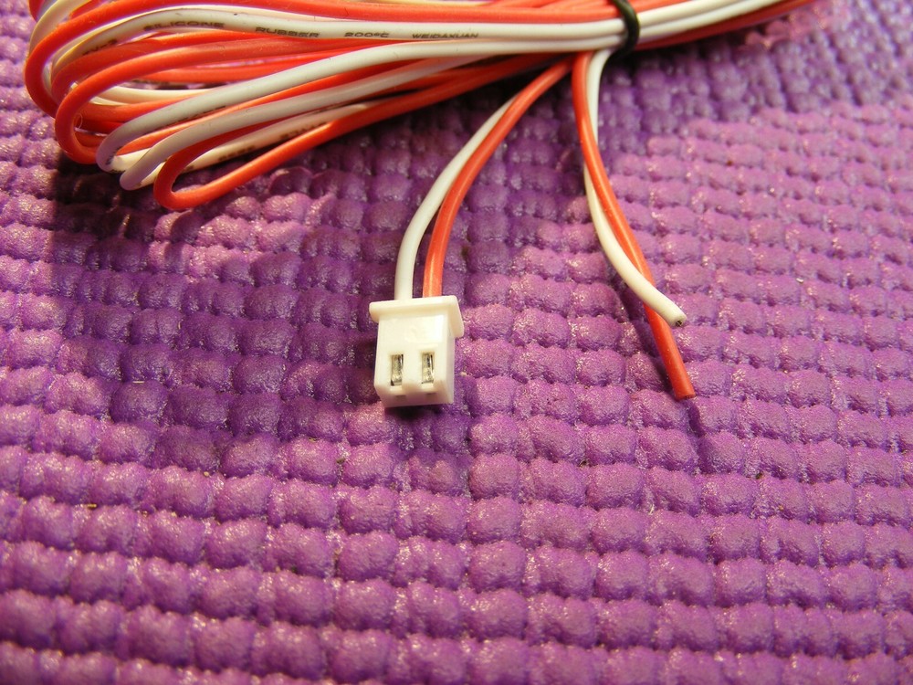 2 METER 2 PIN XH 2.0 CONNECTOR LEADS RED WHITE SILICON WIRE CABLE 3D