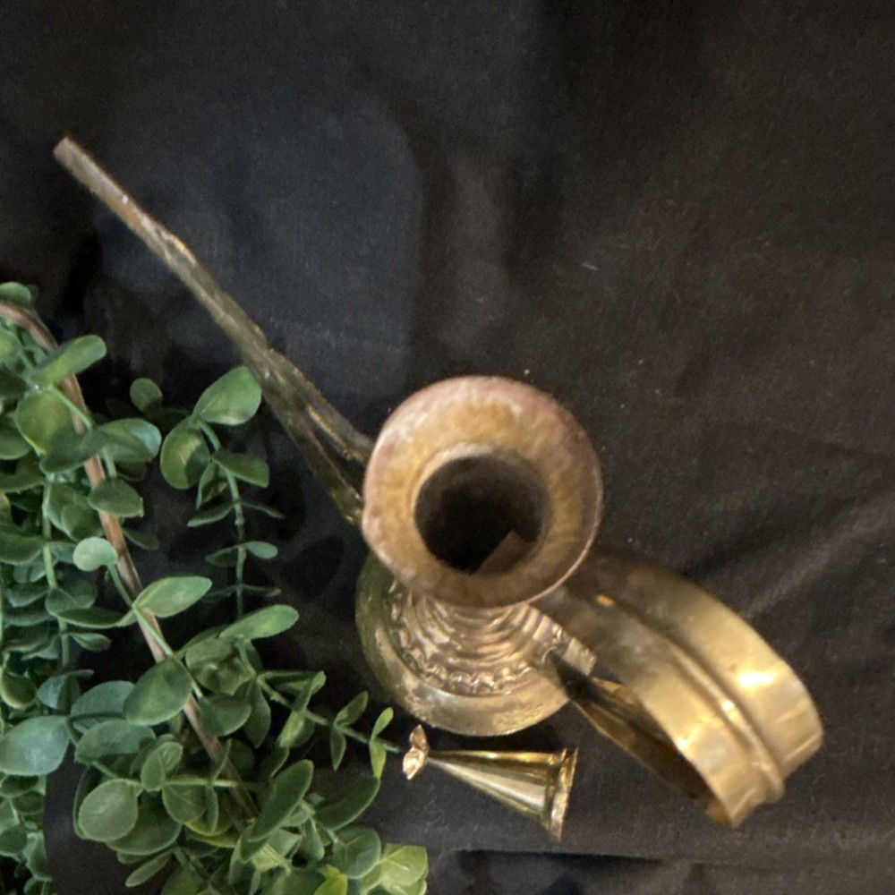 Vintage Etched Brass Turkish Dallah Teapot