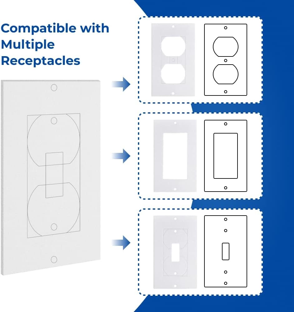 Wall Insulation Outlet Insulators Draft Sealers, 30 Pack 30Pack White