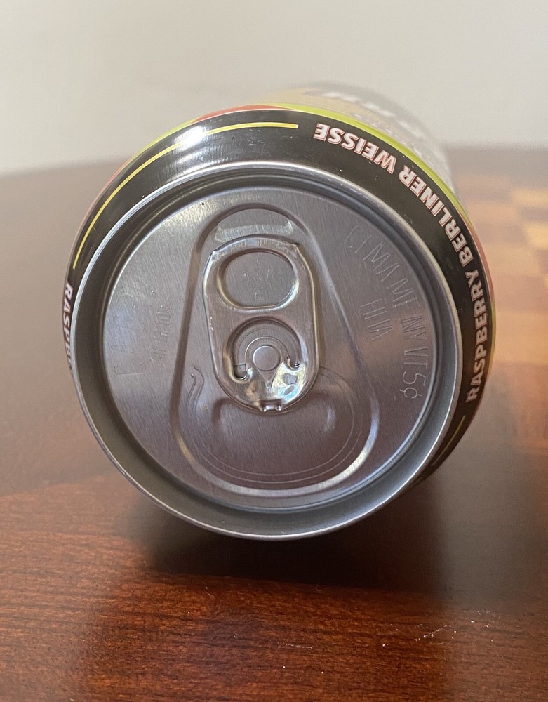 Tallgrass Brewing Raspberry Jam Berliner Weisse Empty Beer Can Bottom Opened 