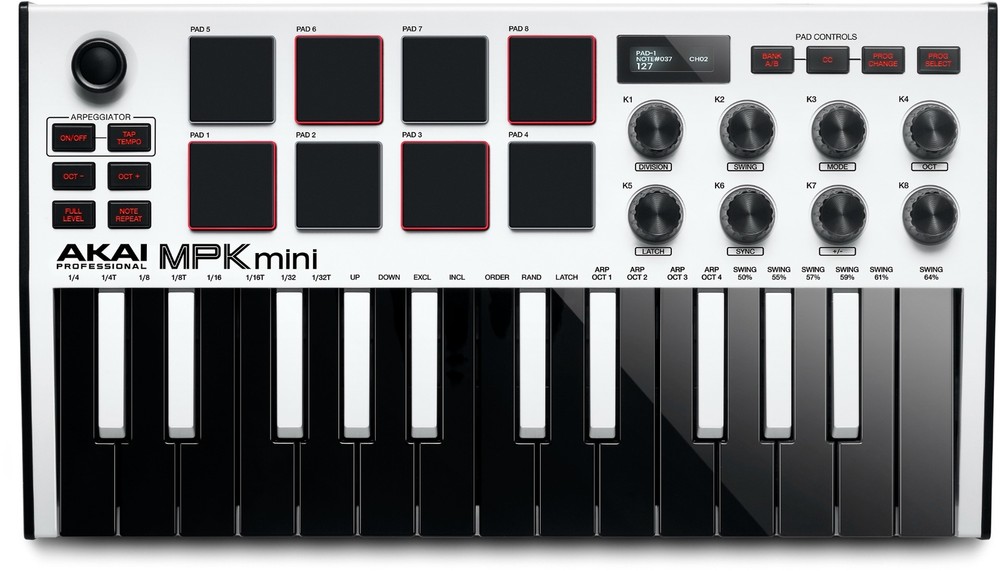 Akai MPK Mini MK3 Keyboard Controller - White