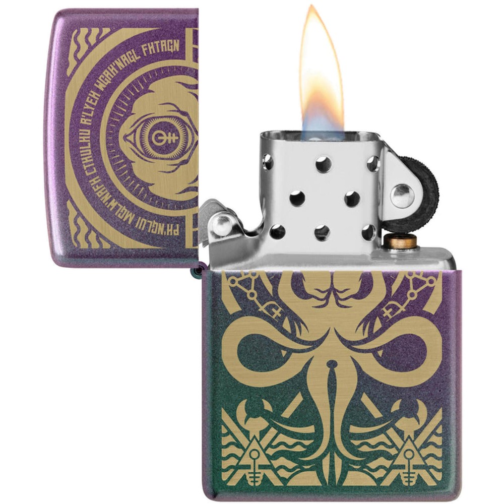 Zippo Windproof Pocket Lighter Evil Design Iridescent Metal 48671
