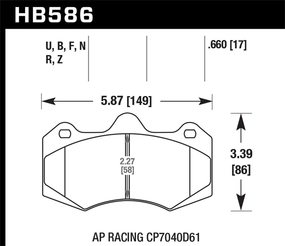 Hawk HB586N.660 Disc Brake Pad